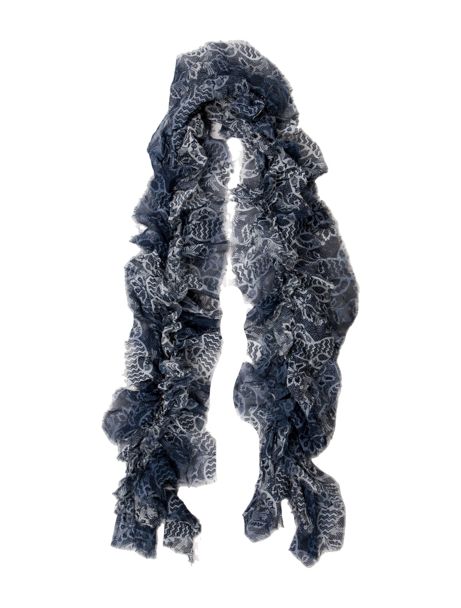 Issey Miyake Silk Printed Scarf