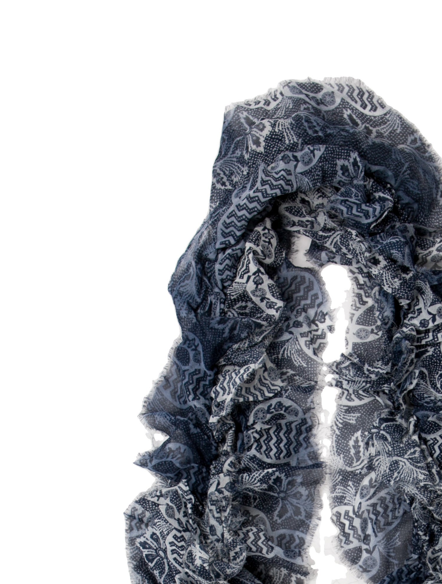 Issey Miyake Silk Printed Scarf