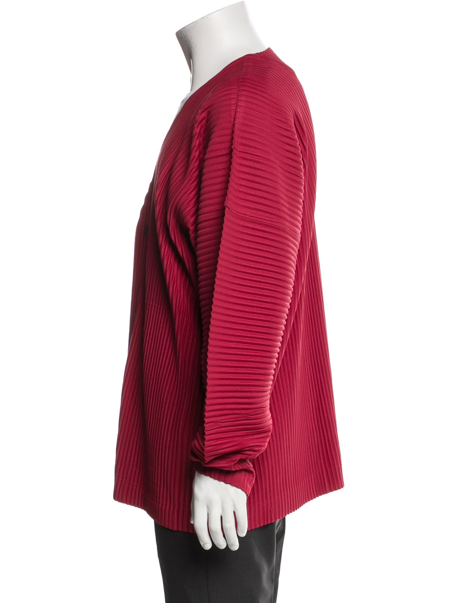 Issey Miyake V-Neck Long Sleeve Cardigan