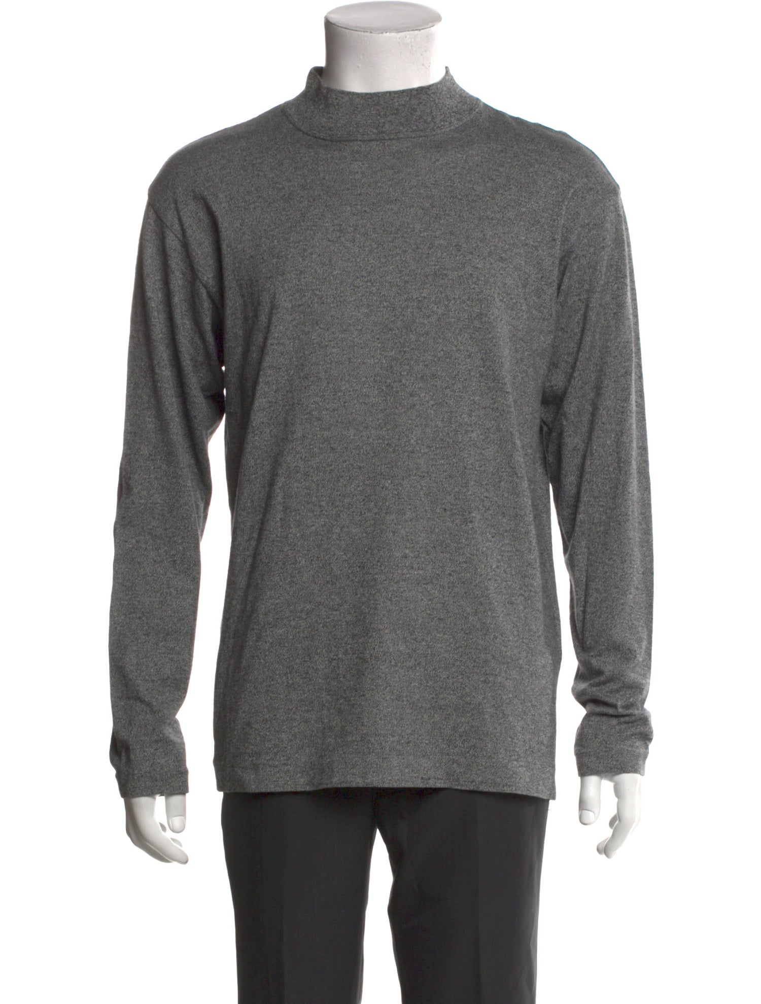 Issey Miyake Mock Neck Long Sleeve T-Shirt