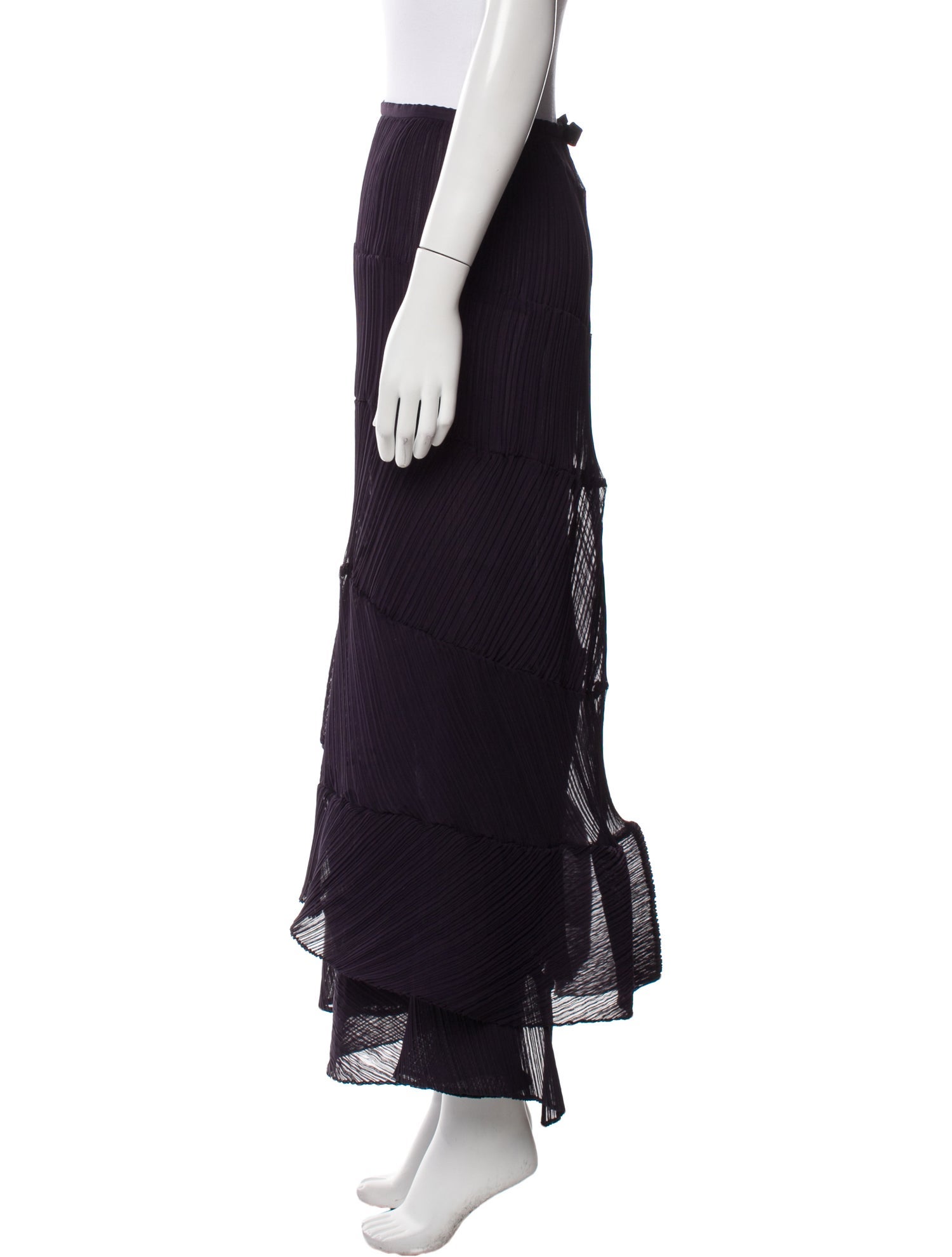 Issey Miyake Pleated Accents Midi Length Skirt