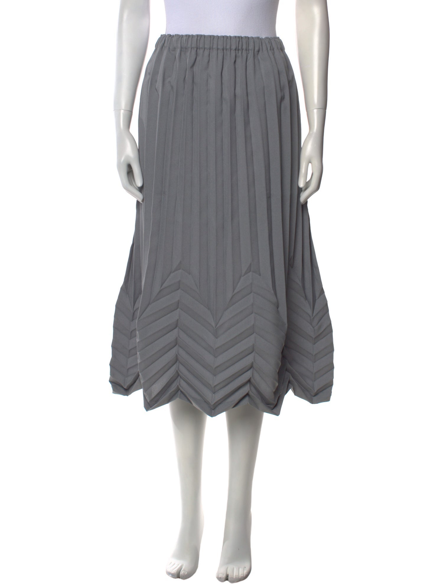 Issey Miyake Me Pleated Accents Midi Length Skirt