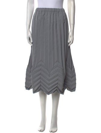 Issey Miyake Me Pleated Accents Midi Length Skirt