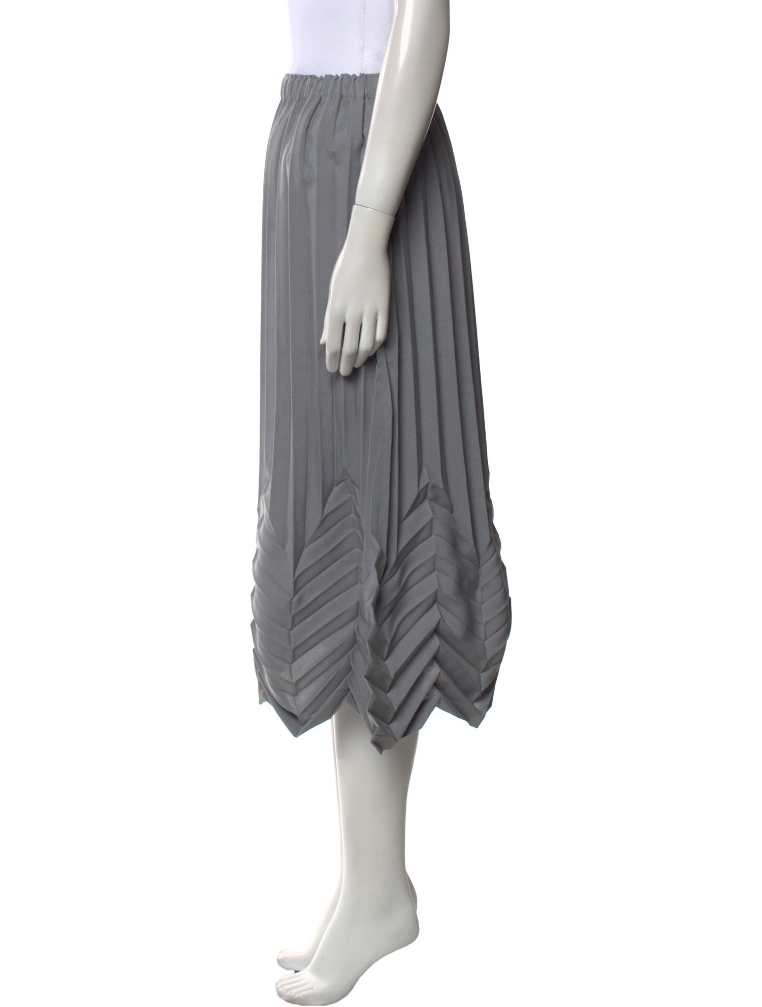 Issey Miyake Me Pleated Accents Midi Length Skirt