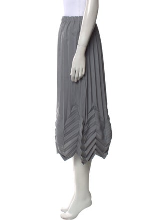 Issey Miyake Me Pleated Accents Midi Length Skirt