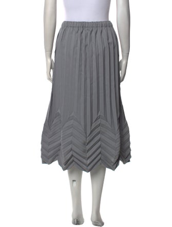 Issey Miyake Me Pleated Accents Midi Length Skirt