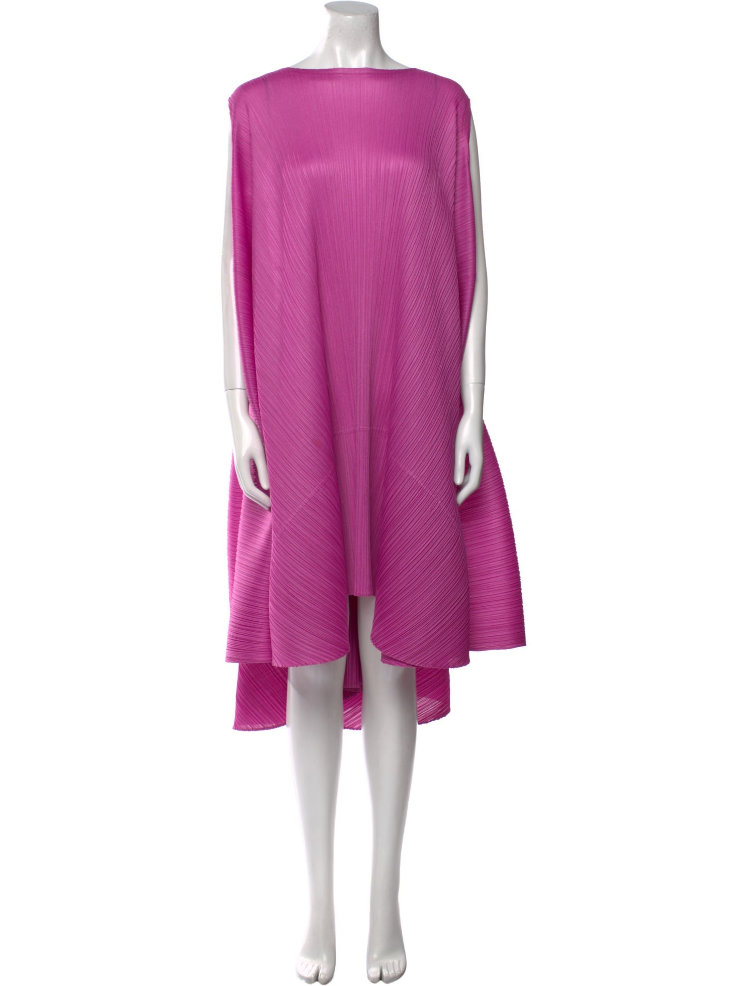 Issey Miyake Bateau Neckline Midi Length Dress