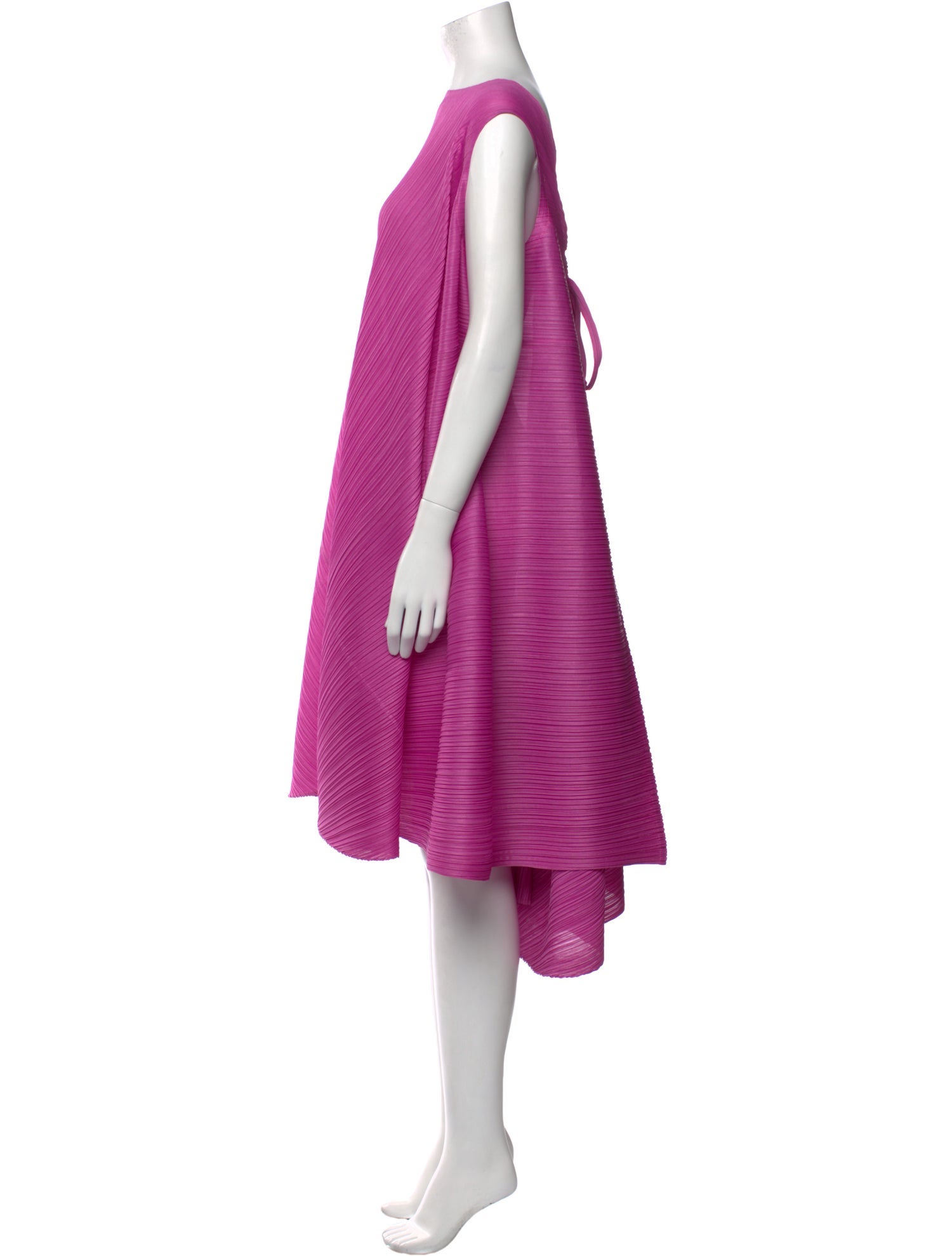 Issey Miyake Bateau Neckline Midi Length Dress