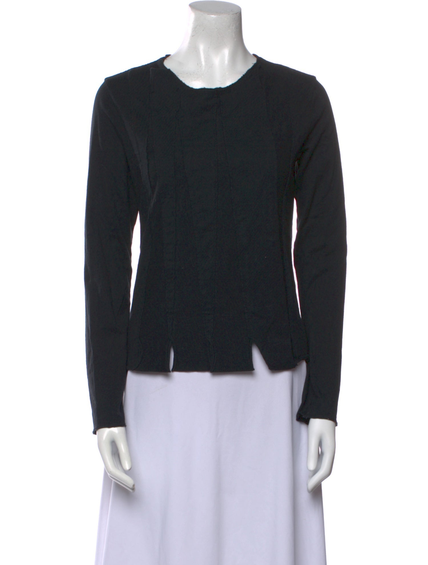 Issey Miyake Crew Neck Long Sleeve Sweatshirt