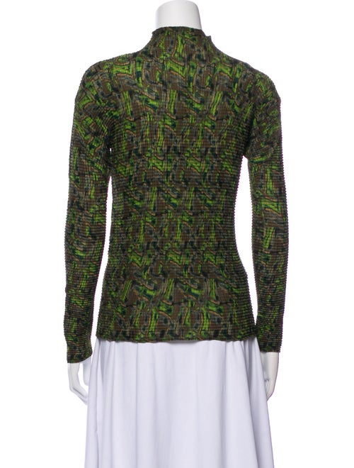 Issey Miyake Printed Turtleneck Top