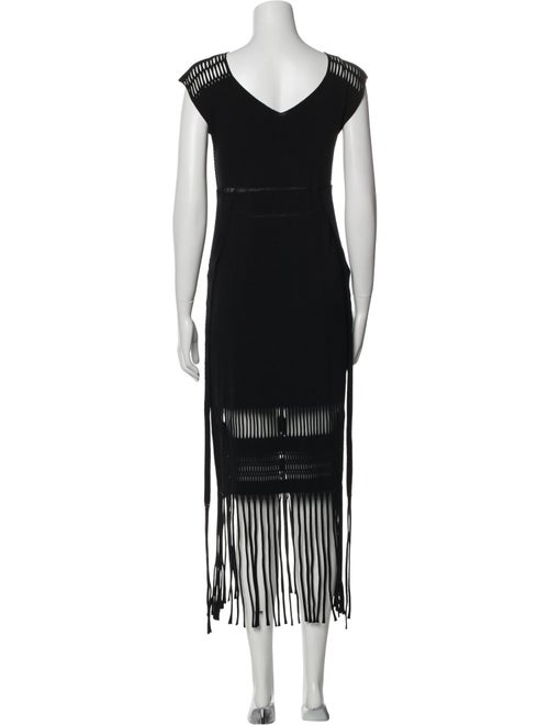 Issey Miyake V-Neck Knee-Length Dress