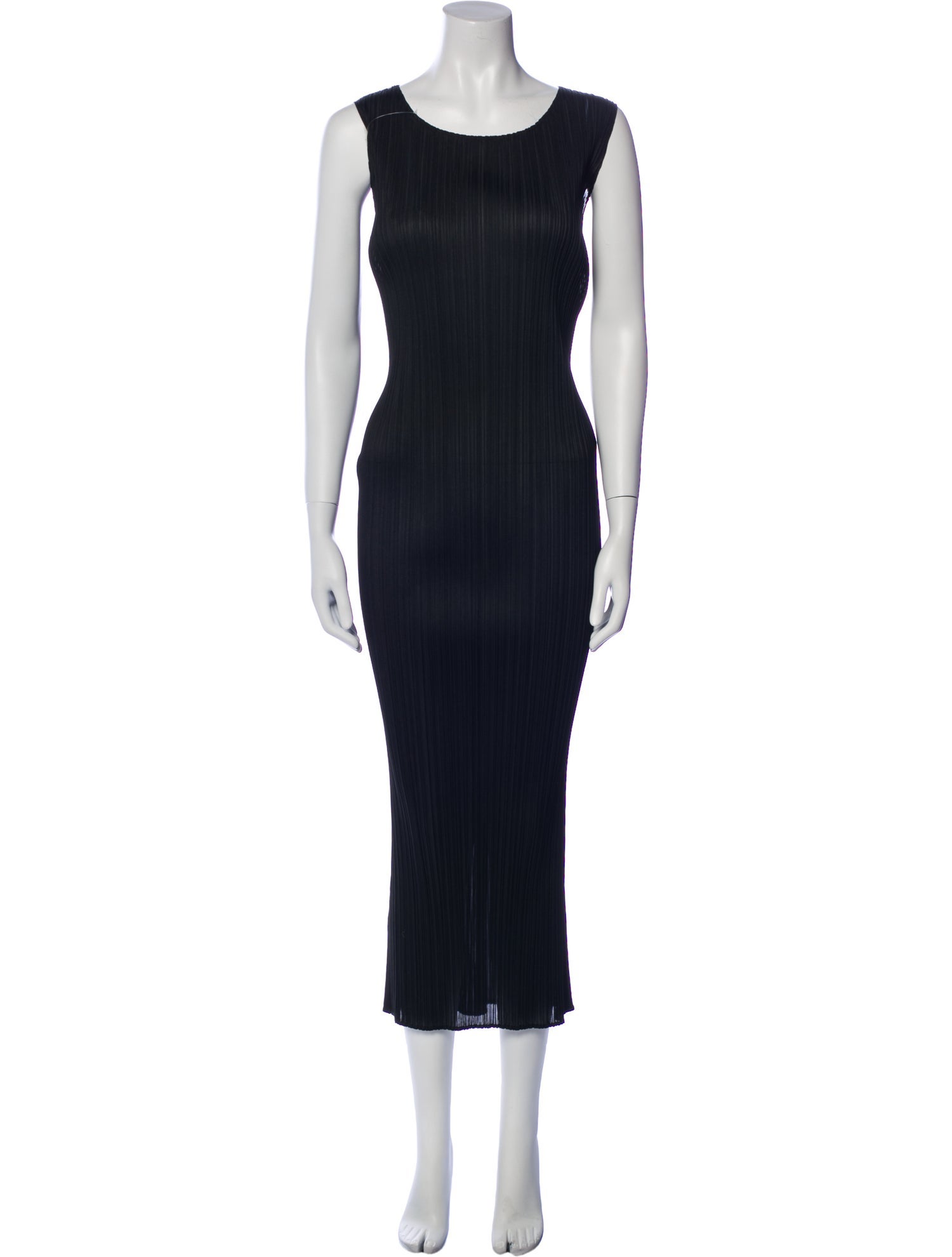 Issey Miyake Scoop Neck Long Dress