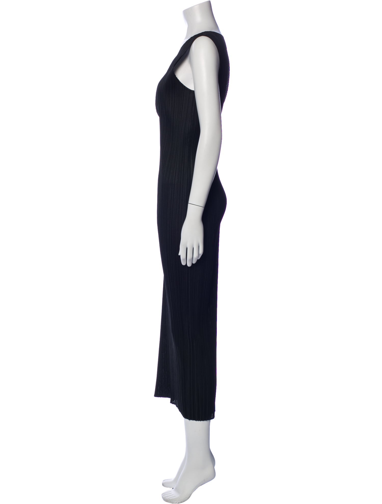 Issey Miyake Scoop Neck Long Dress