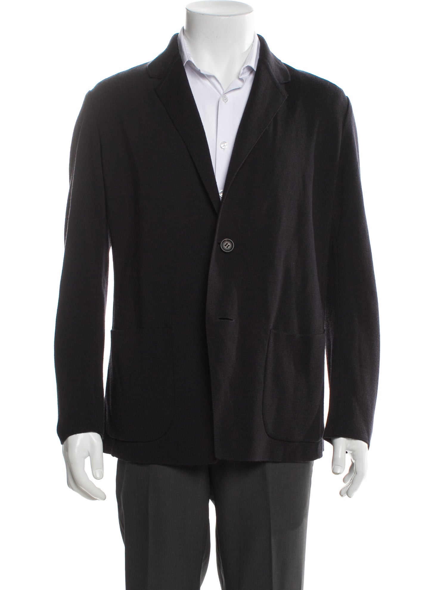 Issey Miyake Wool V-Neck Cardigan