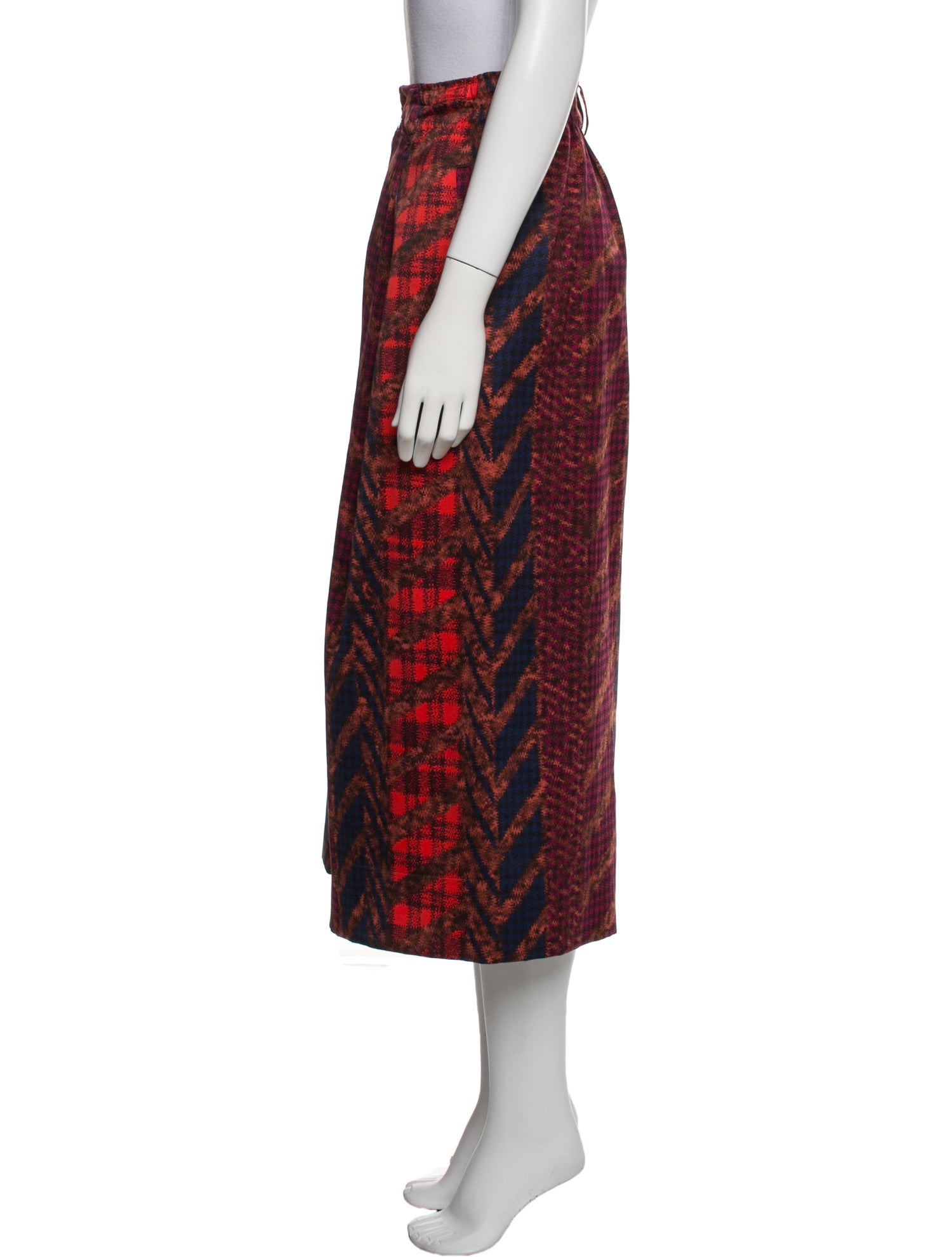 Issey Miyake Printed Wide Leg Pants