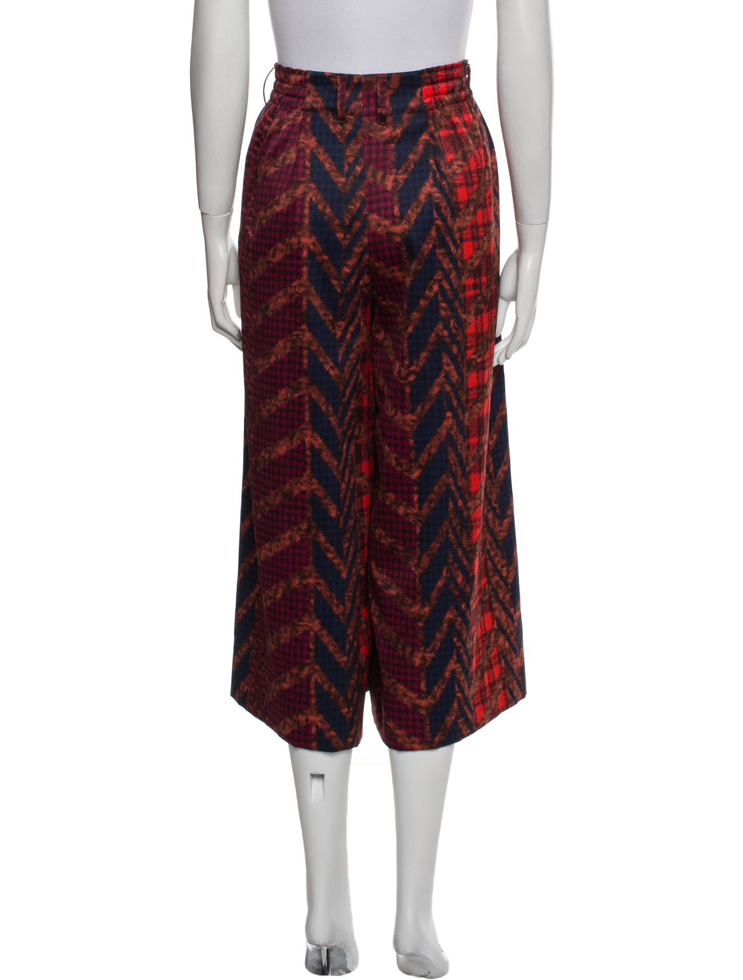 Issey Miyake Printed Wide Leg Pants