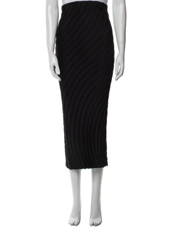 Issey Miyake Striped Midi Length Skirt