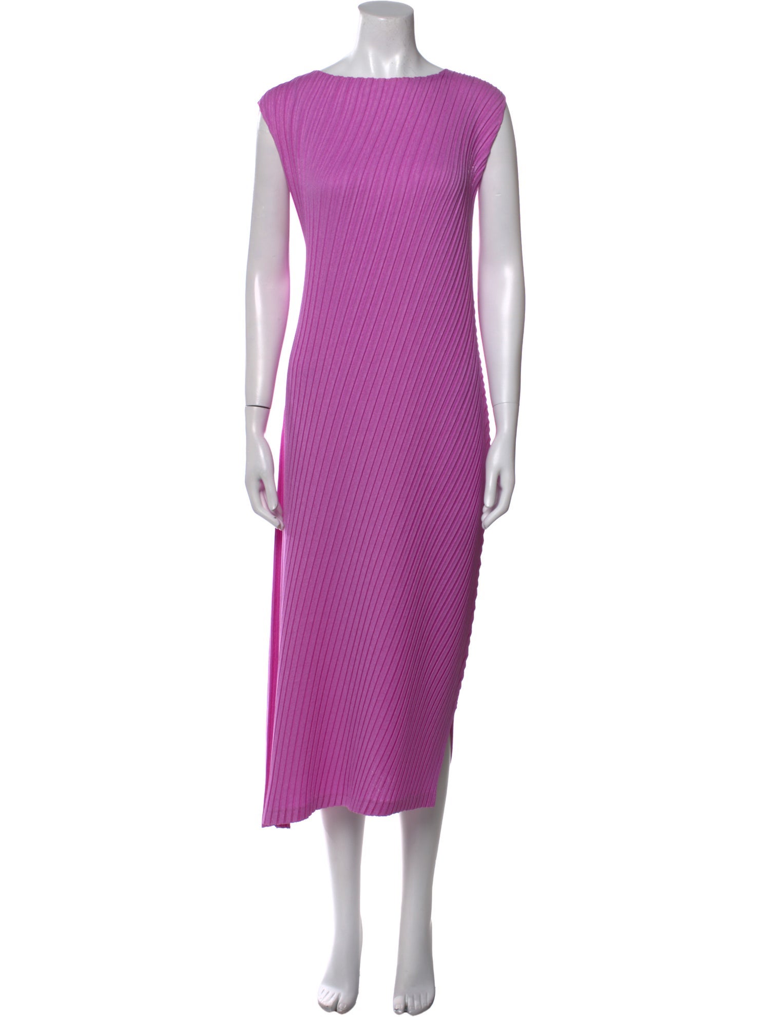 Issey Miyake Bateau Neckline Long Dress