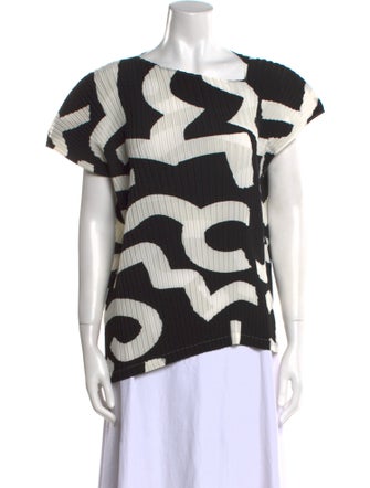 Issey Miyake Printed One-Shoulder Top