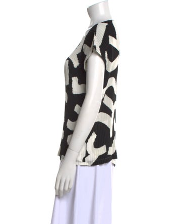 Issey Miyake Printed One-Shoulder Top