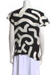 Issey Miyake Printed One-Shoulder Top