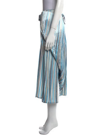 Issey Miyake Striped Midi Length Skirt