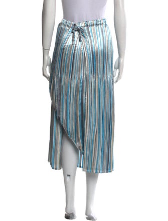 Issey Miyake Striped Midi Length Skirt
