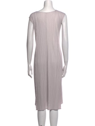 Pleats Please Issey Miyake Striped Midi Length Dress