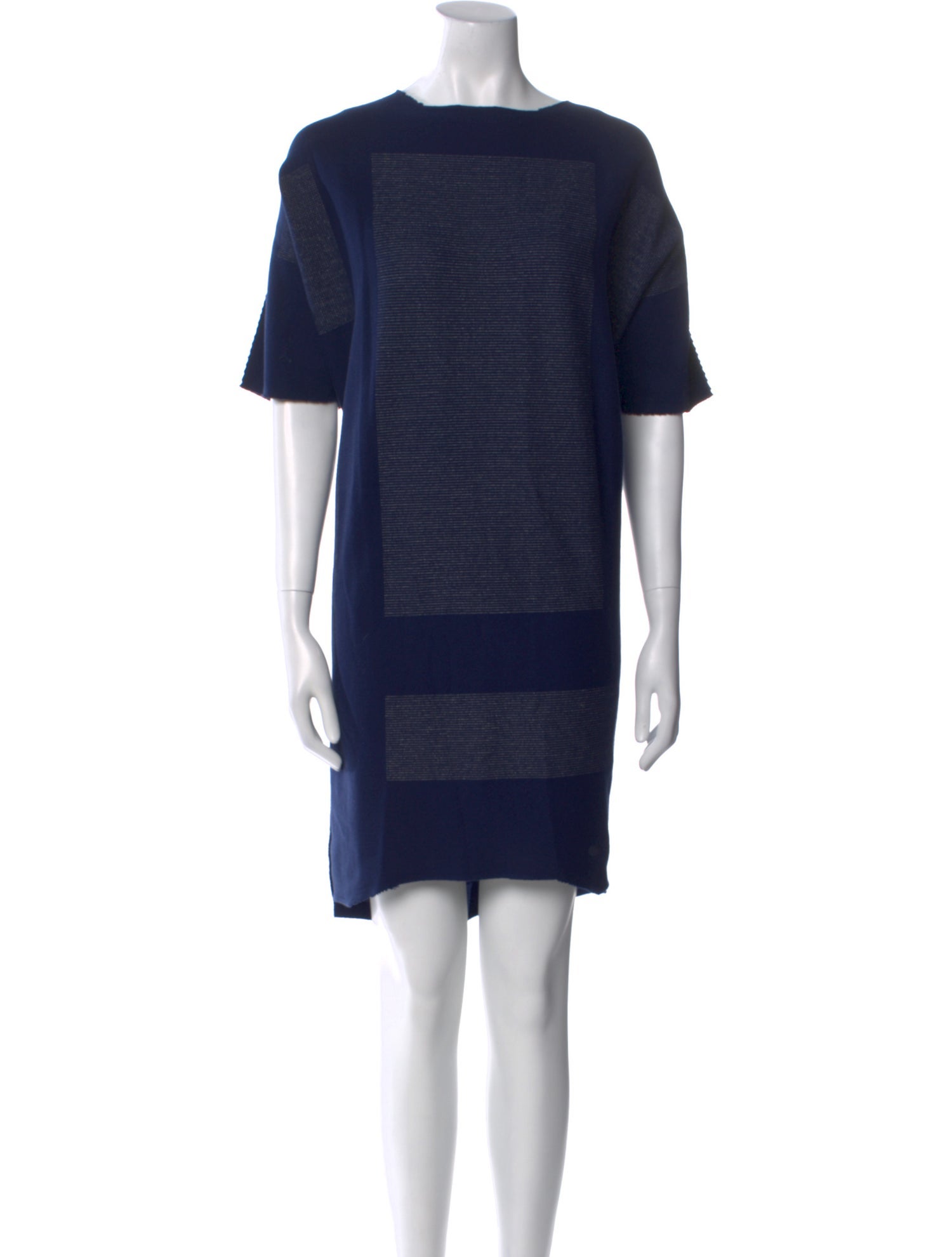 Issey Miyake Bateau Neckline Mini Dress