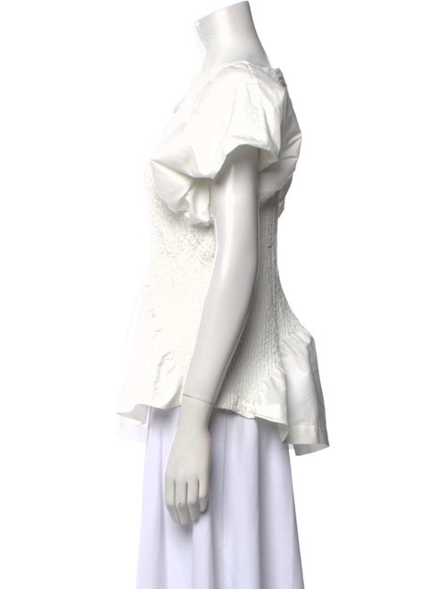 Issey Miyake Bateau Neckline Short Sleeve Blouse