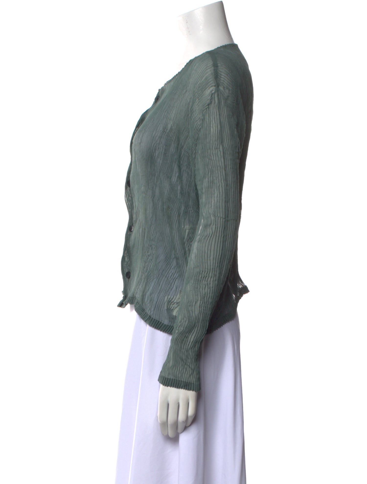 Issey Miyake Scoop Neck Long Sleeve Top w/ Tags