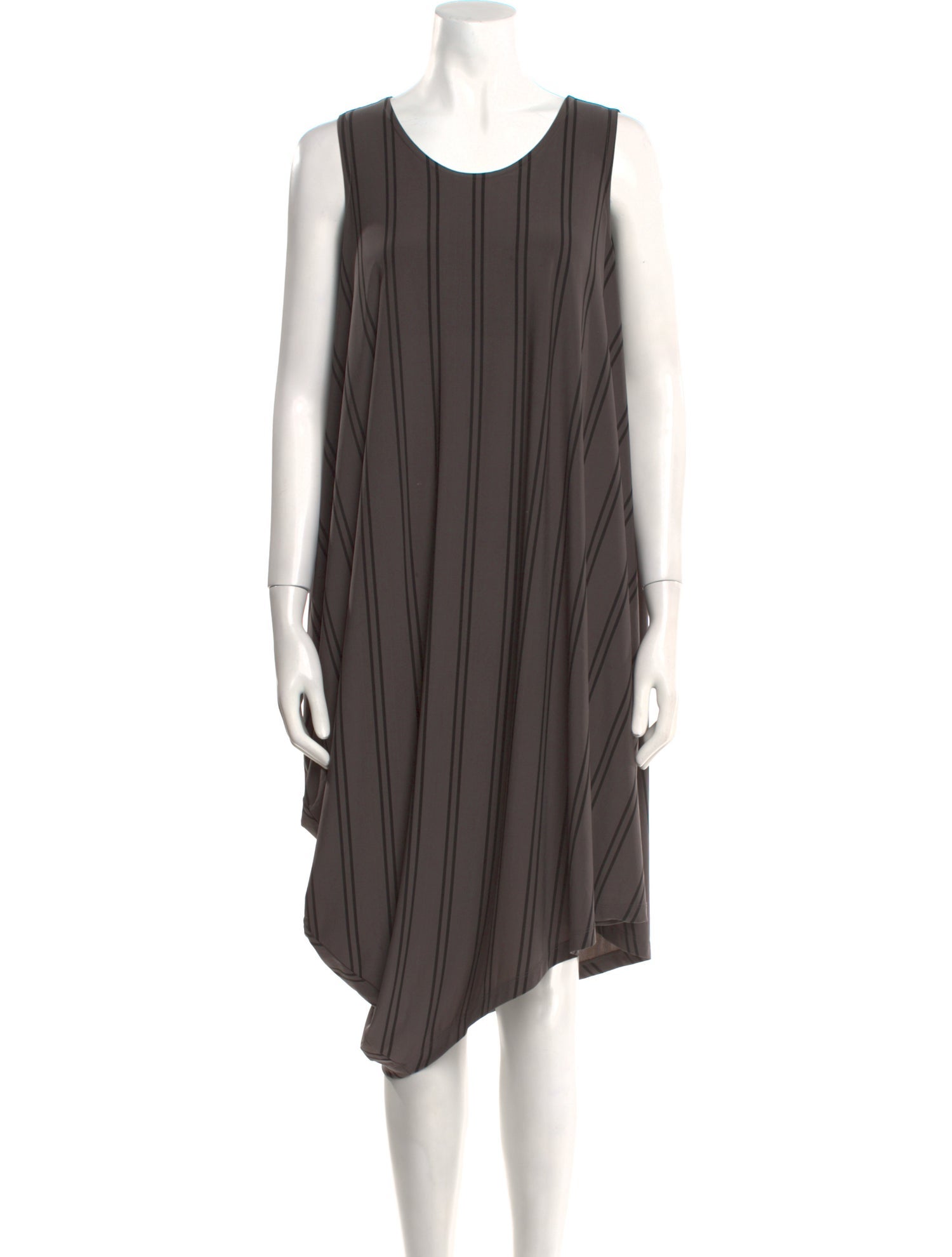 Issey Miyake Scoop Neck Midi Length Dress