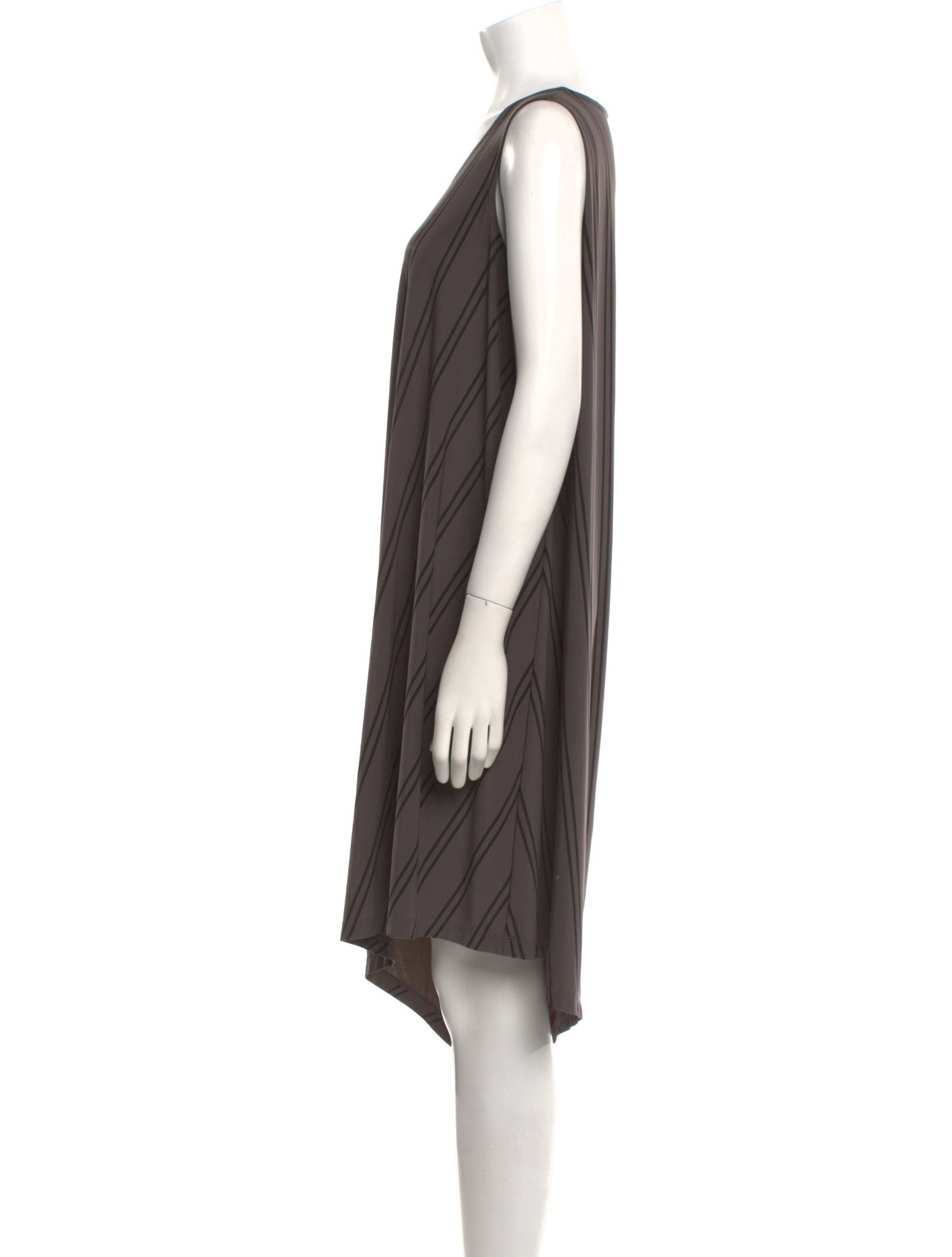 Issey Miyake Scoop Neck Midi Length Dress