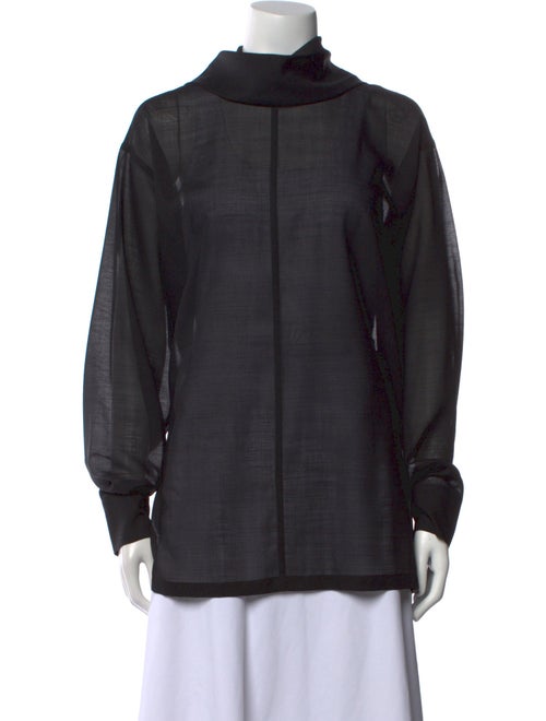 Issey Miyake Wool Mock Neck Sweatshirt