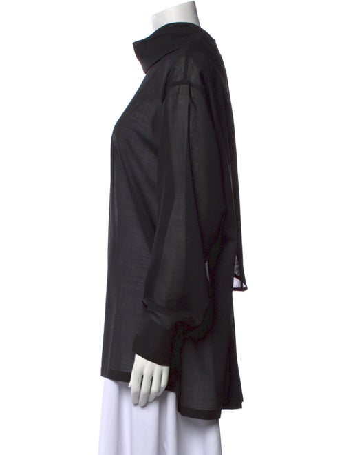 Issey Miyake Wool Mock Neck Sweatshirt