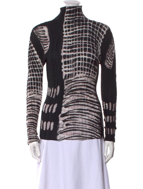 Issey Miyake Printed Turtleneck Sweatshirt