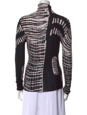 Issey Miyake Printed Turtleneck Sweatshirt