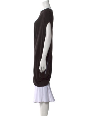 Issey Miyake Bateau Neckline Short Sleeve Tunic