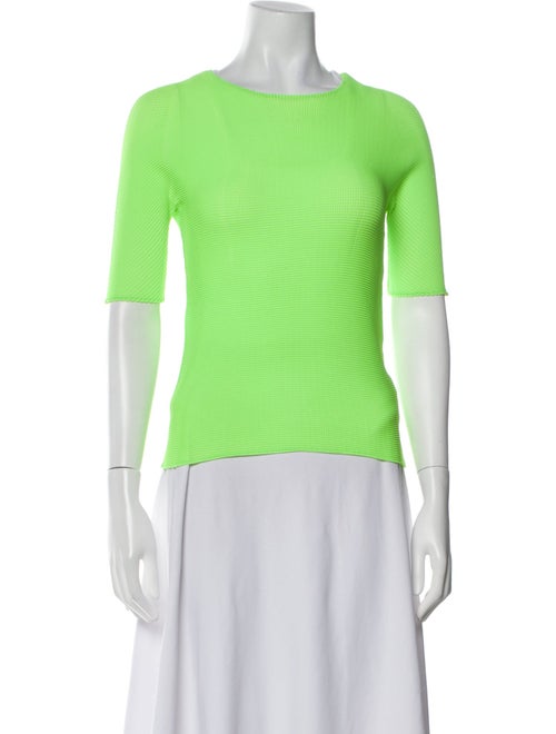 Issey Miyake Scoop Neck Three-Quarter Sleeve T-Shirt