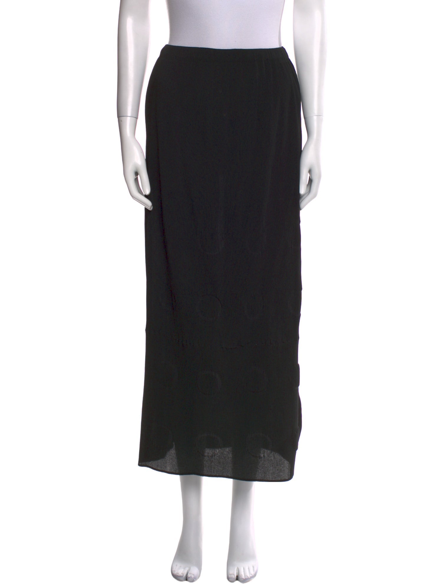 Issey Miyake Pleated Accents Midi Length Skirt