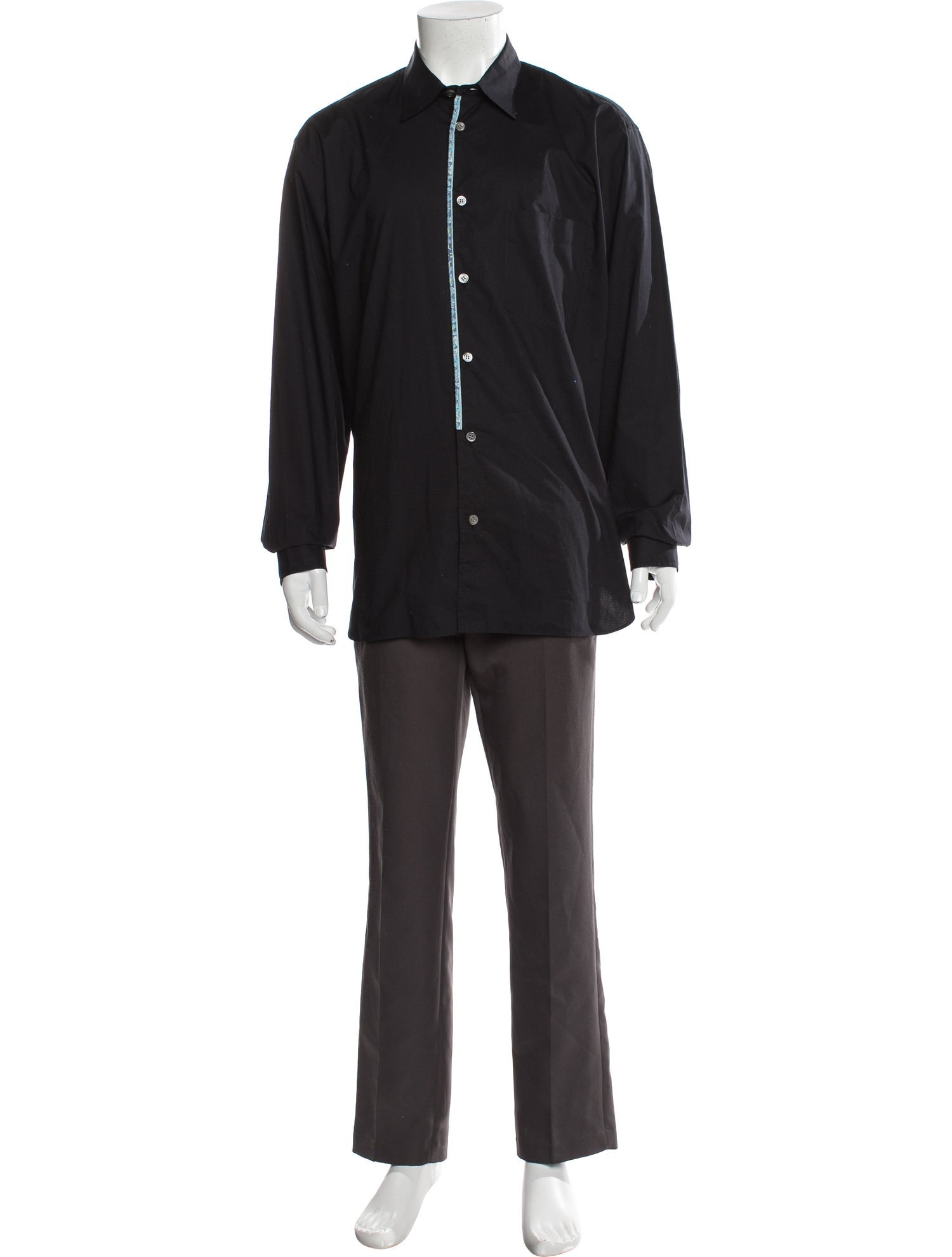 Issey Miyake Long Sleeve Tuxedo Shirt