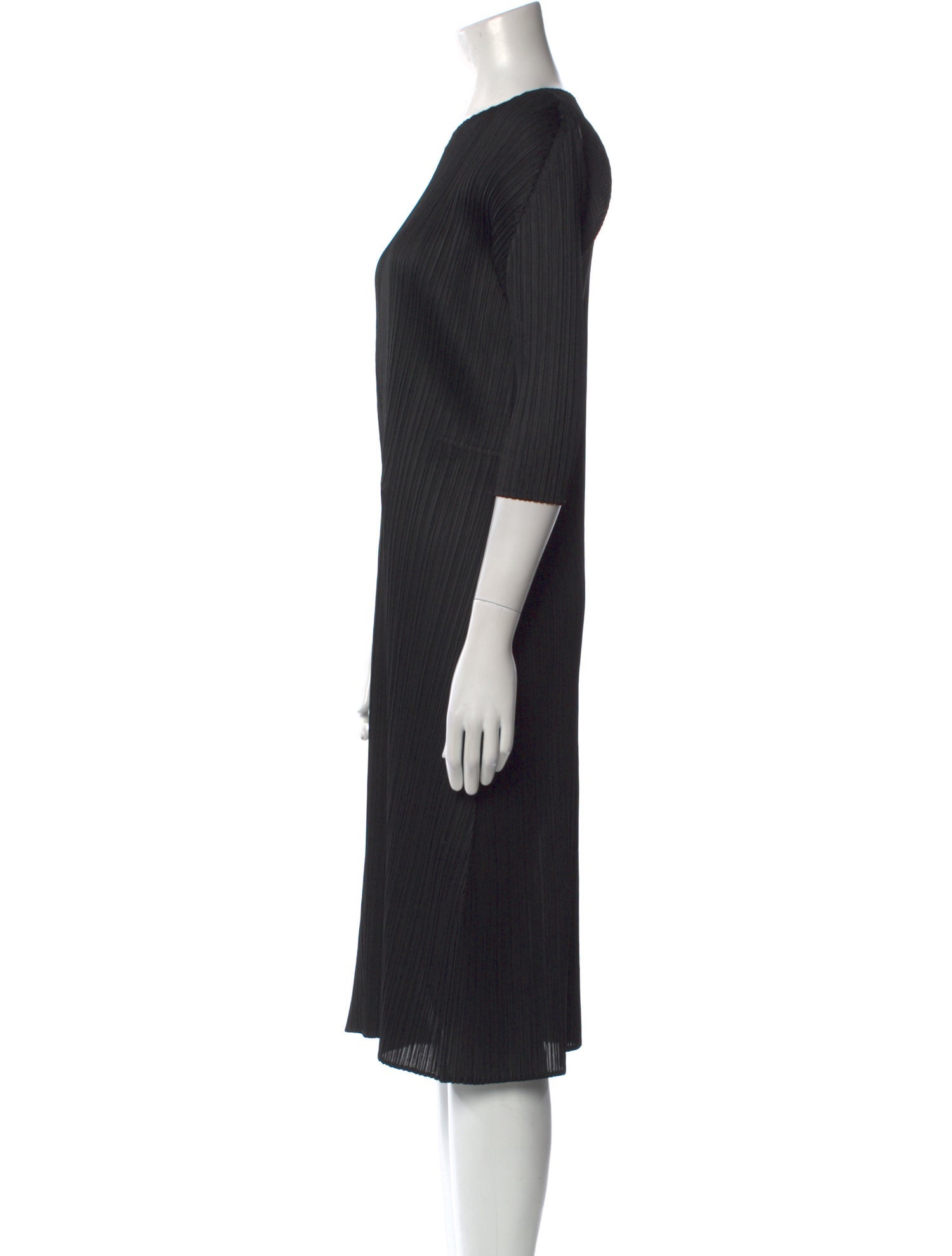 Issey Miyake Bateau Neckline Midi Length Dress