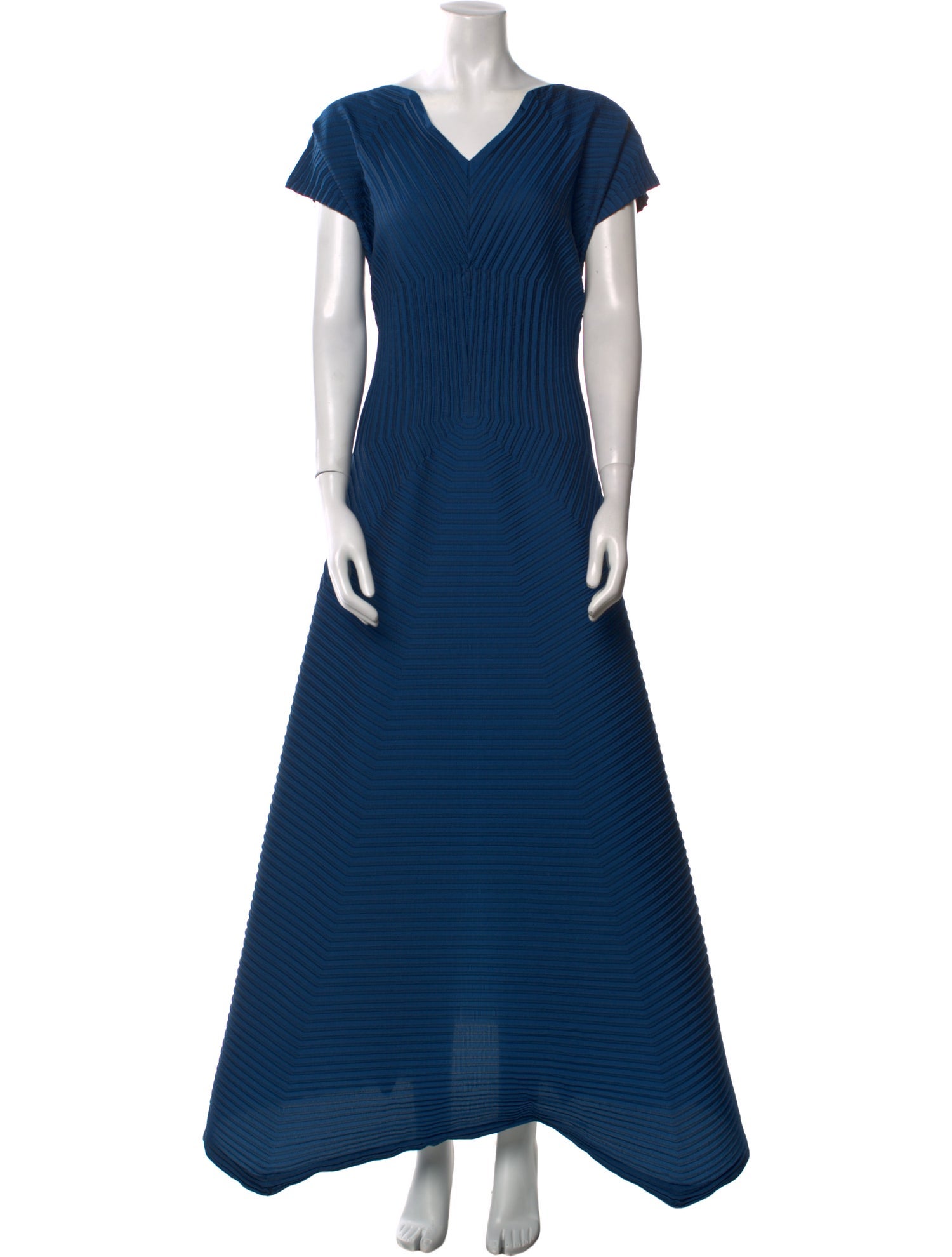 Issey Miyake V-Neck Long Dress