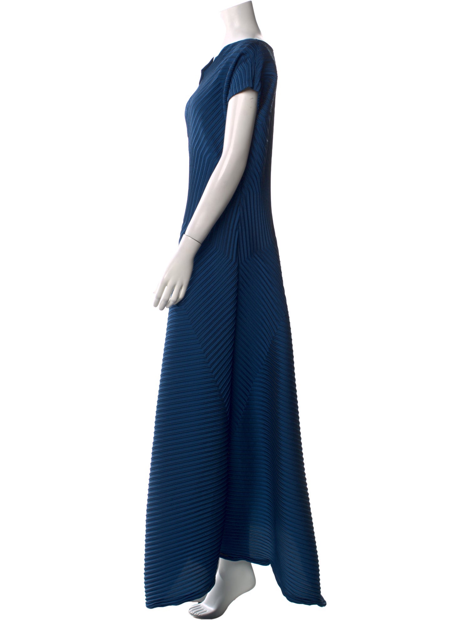 Issey Miyake V-Neck Long Dress