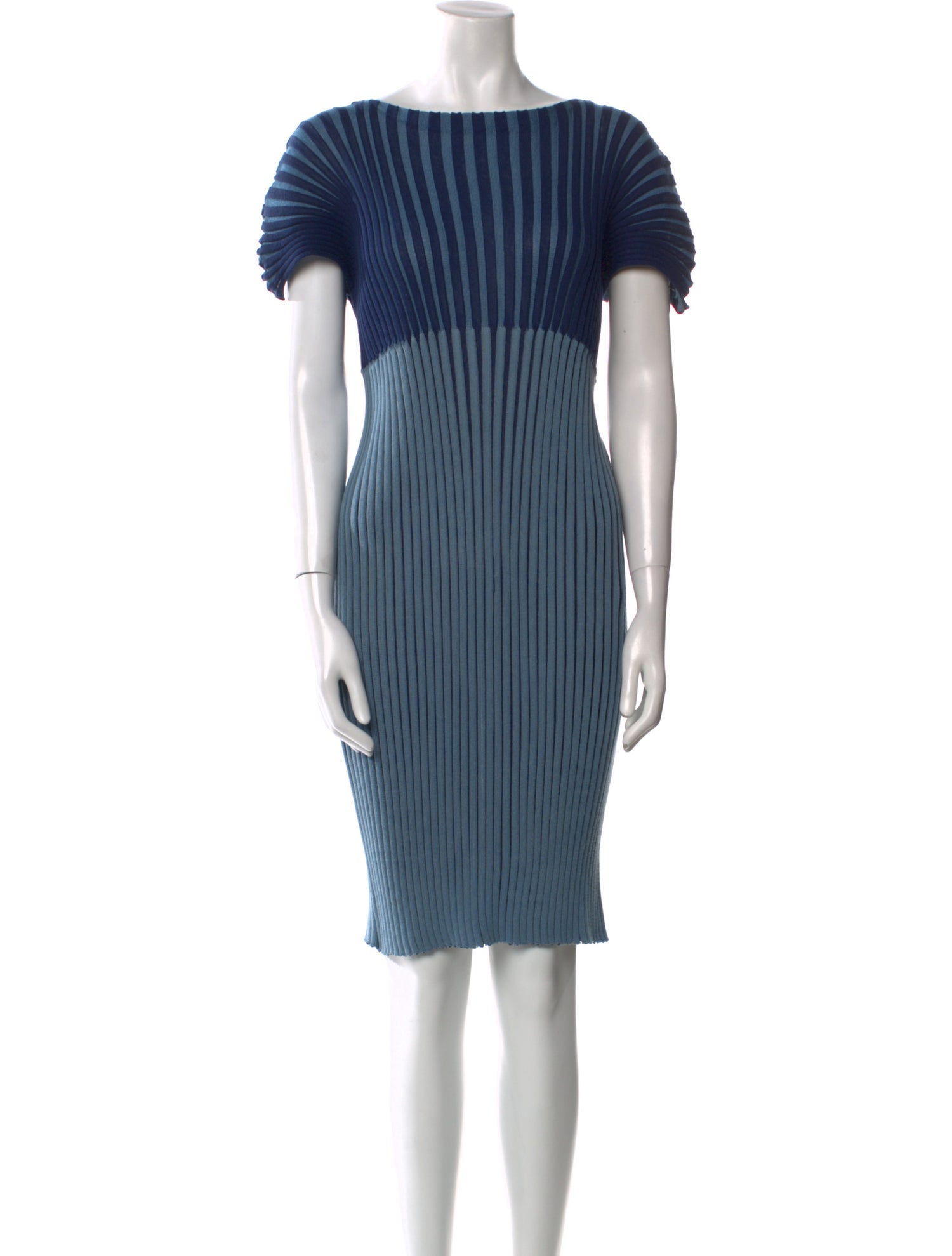 Issey Miyake Striped Knee-Length Dress