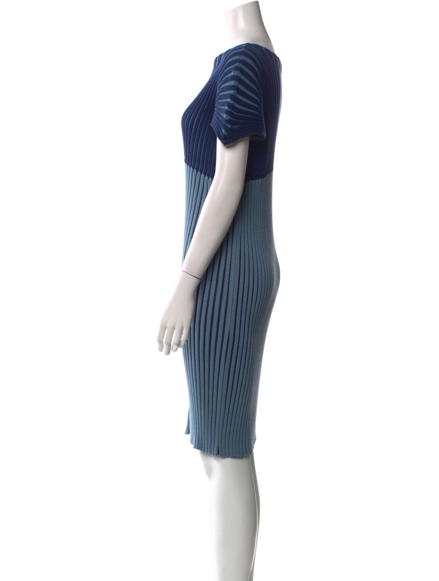 Issey Miyake Striped Knee-Length Dress