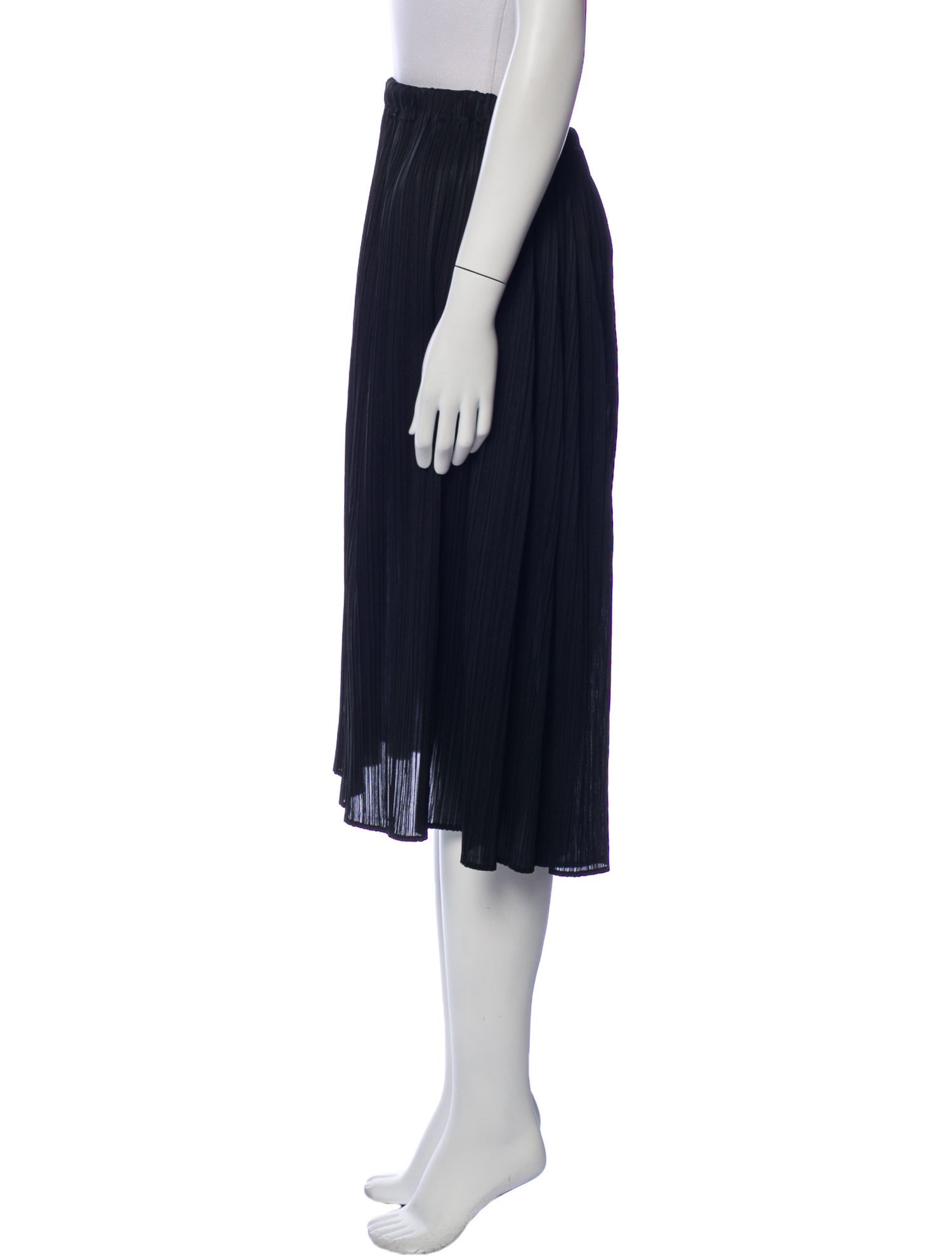 Issey Miyake Pleated Accents Knee-Length Skirt