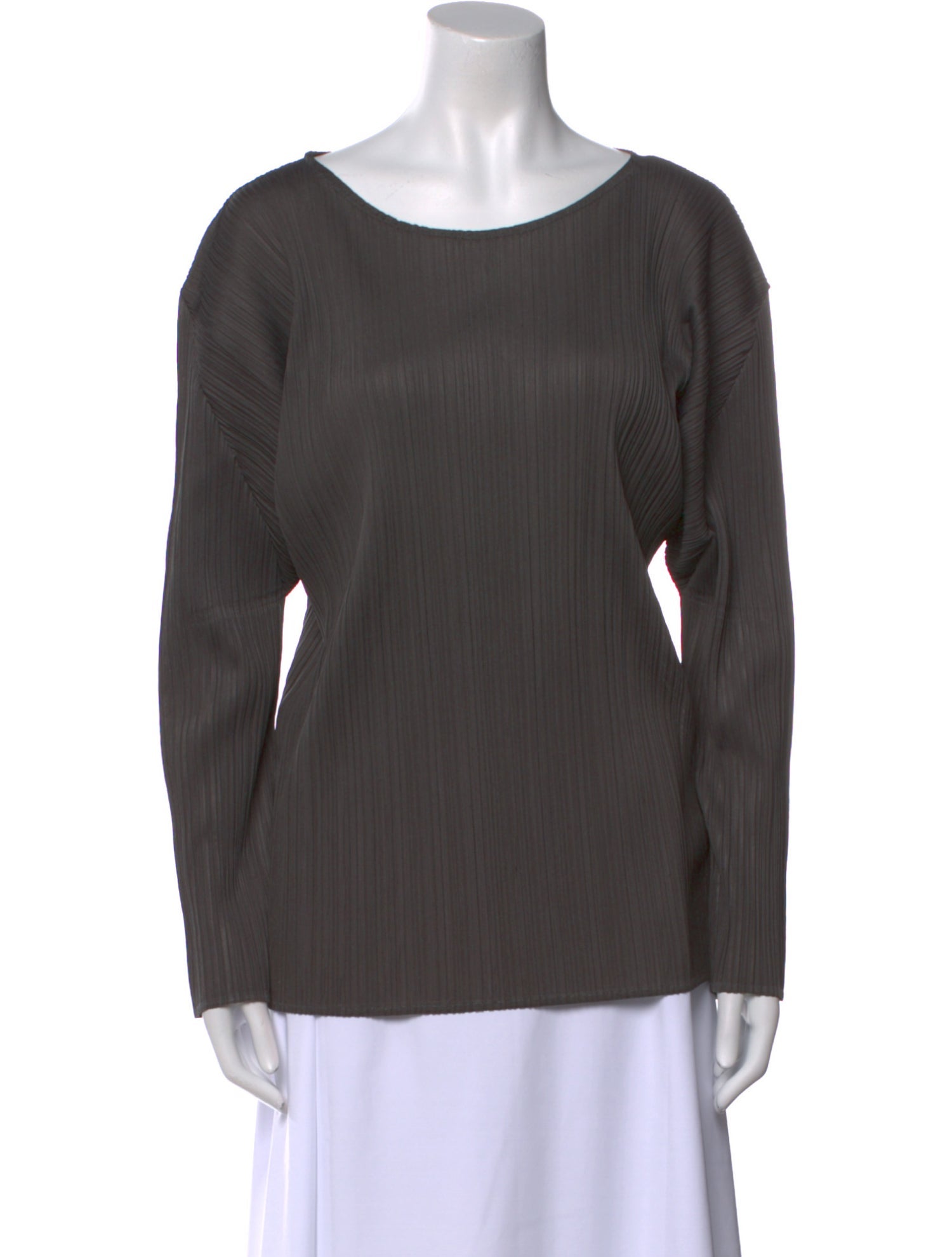 Issey Miyake Scoop Neck Long Sleeve Sweatshirt