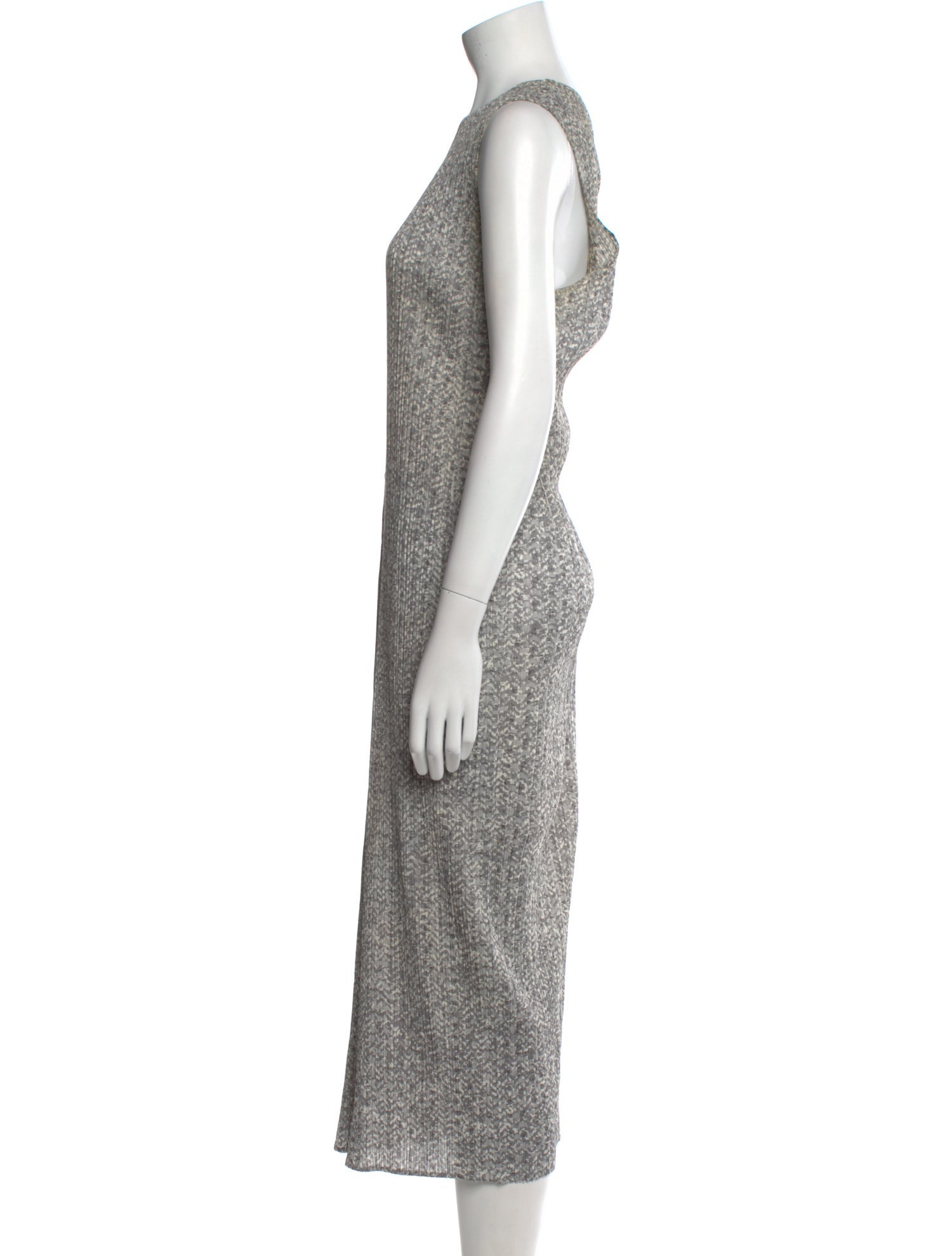 Issey Miyake V-Neck Long Dress