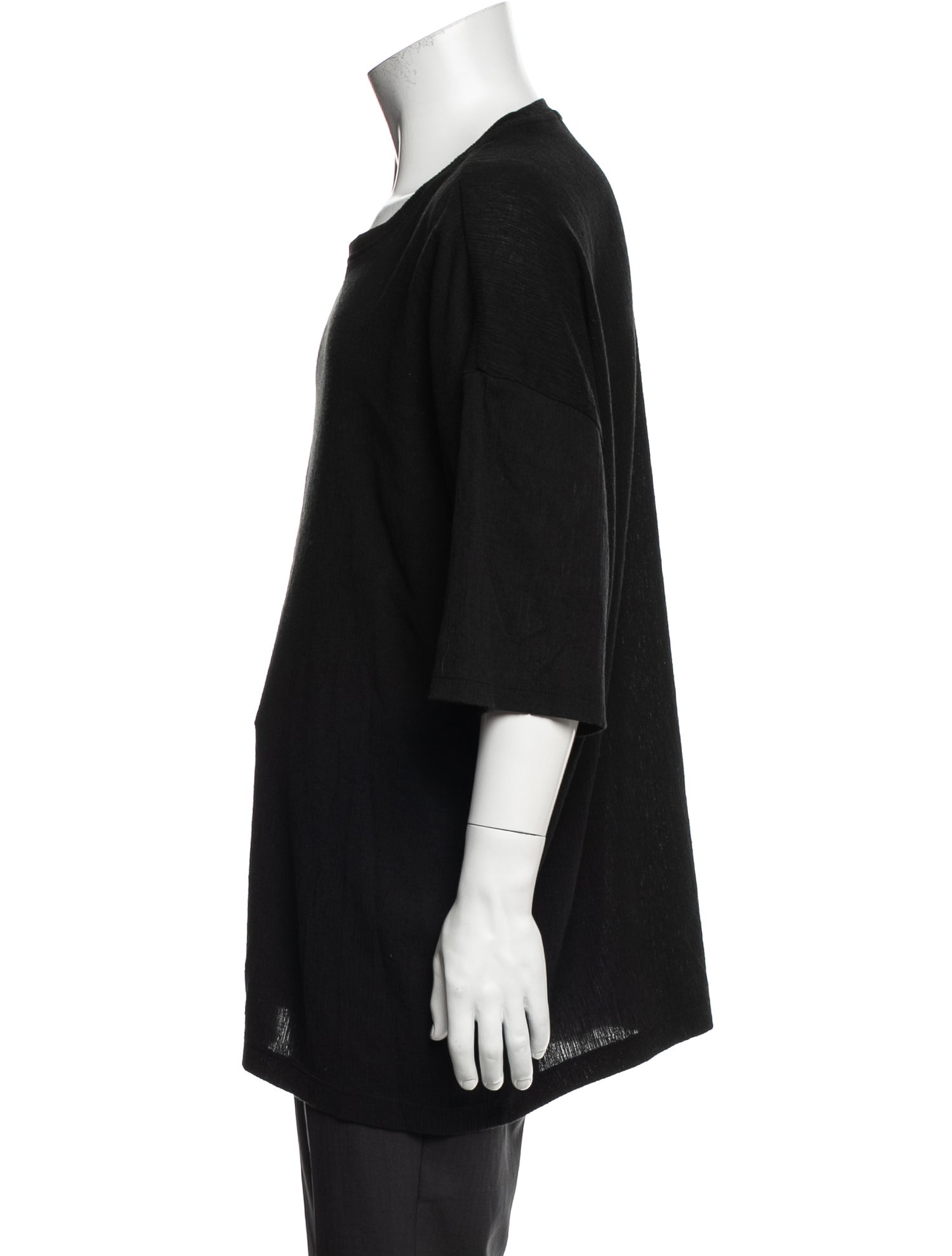 Issey Miyake Scoop Neck Short Sleeve T-Shirt